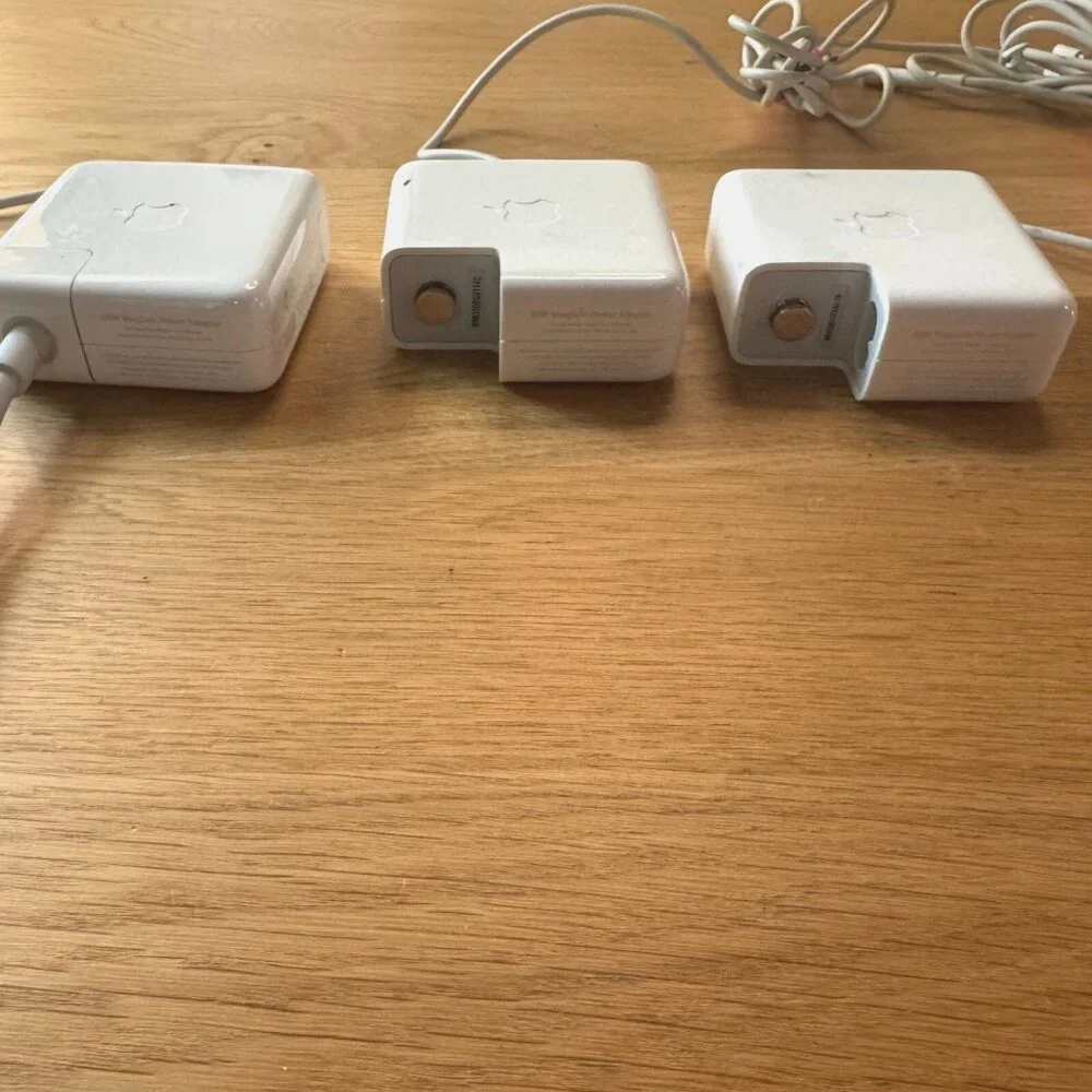 Apple Power Supplies: Set of 3 60W MagSafe Power Adapters, OEM